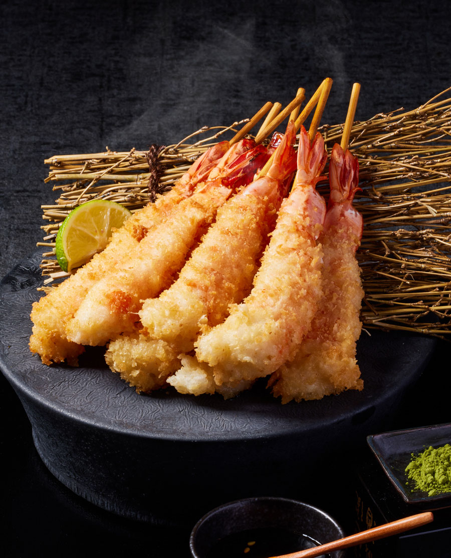 尾付き剥きエビ串
